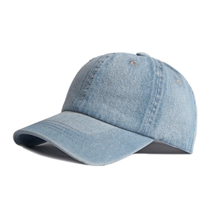 Casquette de baseball en denim premium personnalisée, lavage vintage, sergé de coton respirant, velours imperméable, unisexe, streetwear d'extérieur, réglable - Product Image 4