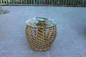 Ensemble de canapés de patio haut de gamme avec structure en aluminium et design en poly bambou - Product Image 2