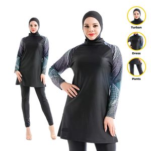 Custom Women Modest Burkini Swimwear <b>3</b> <b>Piece</b> Hijab Full Coverage OEM Bulk Wholesale - Product Image 2