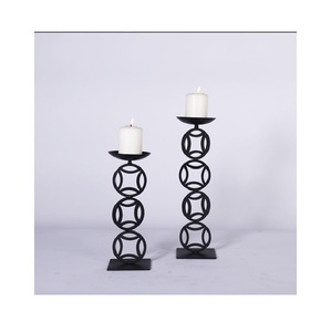 Industrial style candle <b>stand</b> crafted from metal with rugged finish stable support and bold design for urban interiors - Product Image 4