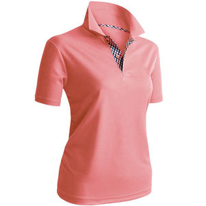 Chemises polo de golf pour femmes avec logo personnalisé OEM, coton et polyester de haute qualité, manches courtes, respirantes, chemises décontractées pour femmes - Product Image 1