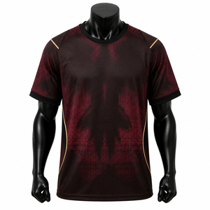เสื้อฟุตบอลคุณภาพสูงสำหรับทุกเพศ ระบายอากาศได้ดี ชุดกีฬาพรีเมียม สีและโลโก้ปรับแต่งได้ ผลิตจากโพลีเอสเตอร์ 100% กางเกงขาสั้นแบบกำหนดเองสำหรับทีม - Product Image 1