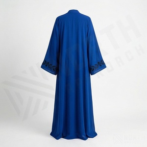 ชุดกิโมโนแบบ OEM ปี 2025 เสื้อคลุมอาบายะ ผ้าโพลีเอสเตอร์เนื้อนุ่ม ยืดหยุ่นสูง หนาขึ้น สำหรับผู้หญิงมุสลิม คอวี แขนยาว เหมาะสำหรับงานปาร์ตี้ รอมฎอน งานแต่งงาน - Product Image 2