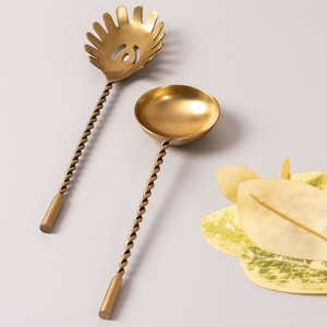 Hot Sale Big Soup Rice <b>Spoon</b> 15ml <b>Gold</b> Stainless Steel Kitchen Utensil Mirror Polish Paddle for <b>Serving</b> for Restaurant Parties - Product Image 2