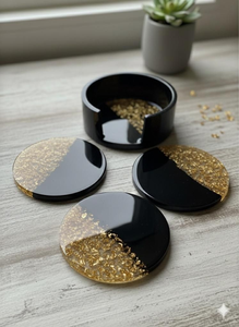 Posavasos de Resina de Diseño Único y Alta Calidad, Posavasos para Té Hechos a Mano, de Lujo, Ecológicos, Grosor Personalizado, India - Product Image 6
