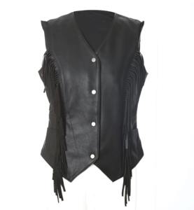 Gilets d'hiver en cuir véritable et toile imperméable pour femmes, style le plus récent, conception personnalisée, service OEM - Product Image 2
