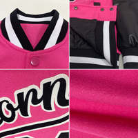Blousons de baseball personnalisés pour hommes à faible MOQ avec votre logo – Personnalisation rapide – Blousons universitaires tricotés unisexes avec broderie