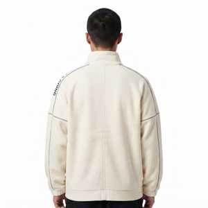Custom Logo Men Vintage Polar Fleece <b>Jacket</b> <b>Zip</b> <b>Up</b> Oversized Streetwear Winter Stand Collar Athletic <b>Jacket</b> Manufacturer - Product Image 2