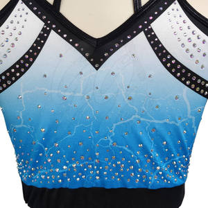 Uniforme de porristas de marca privada para mujer, conjunto de dos piezas, top y falda premium para competición, personalizado para el equipo. - Product Image 5
