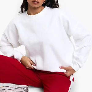 เสื้อสเวตเชิ้ตแขนยาวคอกลมผ้าฝ้ายหนานุ่มสำหรับผู้หญิงและผู้ชาย พิมพ์โลโก้ตามสั่งขายส่ง - Product Image 1