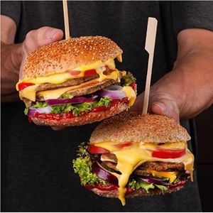 Spiedini di Bambù di Alta Qualità, 200 Pezzi, 10 Pollici, Design a Paletta, Stuzzicadenti per Cocktail, Kebab, Grigliate, Accessori per Barbecue - Product Image 2