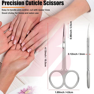 Ciseaux à cuticules en acier inoxydable de qualité supérieure, fabriqués au Pakistan, dernier modèle 2026, outil de soin des ongles de qualité professionnelle - Product Image 6