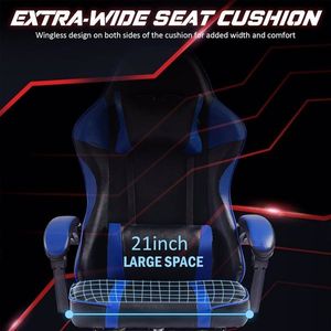 Ergonomic PU Leather Gaming Chair with Footrest Reclining Gamer Office Chair with Lumbar Support for Adults - Product Image 6