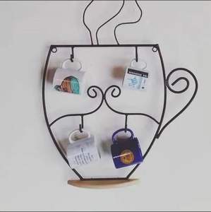 Porte-gobelet en fer durable avec design pliable et revêtement en poudre lisse pour un rangement pratique et portable du café et du thé - Product Image 6