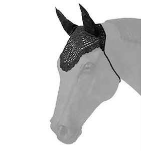Premium Equestrian Horse <b>Fly</b> Veil High Quality Nose Cover Ear Bonnet <b>Net</b> Hood Mesh Clothing Buckle Athletic for Horse Riding - Product Image 1