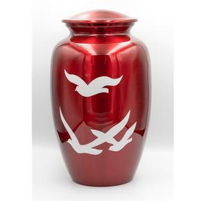 โกศบรรจุอัฐิรูปนกพิราบสีเงิน คลาสสิก สีน้ำเงิน สลักลายสีเหลือง สำหรับผู้ใหญ่ สไตล์อเมริกัน/ยุโรป - Product Image 6