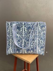 Cotton Hand Block Printed Quilted Tote <b>Bags</b> Traditional <b>Indian</b> Tote <b>Bags</b> Handcrafted Tote <b>Bags</b> with Hand Block Prints Tote <b>Bag</b> - Product Image 1