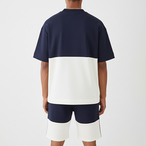 2026 New Arrived Summer Casual Wear Streetwear Short Set Custom Silk Screen Printed Logo 100% Cotton Solid Eco-Friendly - Product Image 3