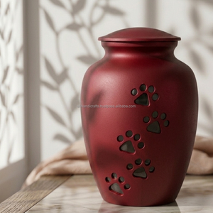 Indian Factory Aluminum <b>Cat</b> <b>Urn</b> Luxury Pet Cremation Keepsake with Secure Lid for Home or Columbarium - Product Image 1