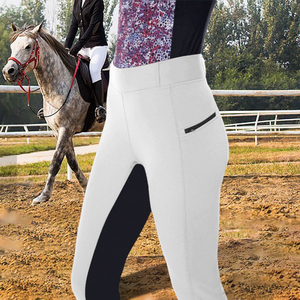 Pantalones de equitación de cuero genuino con silicona en toda la superficie, ajuste ceñido, transpirables, para mujer, pantalones de montar, mallas de equitación - Product Image 6