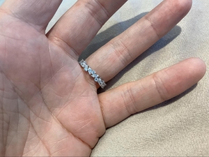 Elegant 925 Sterling Silver Moissanite Eternity <b>Ring</b> Luxury <b>Iced</b> Out Flower Design Full Eternity Band for Women - Product Image 3