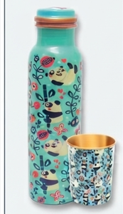 Botella de agua metálica de alta calidad con estampado de perezoso, con juego de tazas para niños y adultos, reutilizable, ecológica, para viajes y hidratación diaria. - Product Image 4