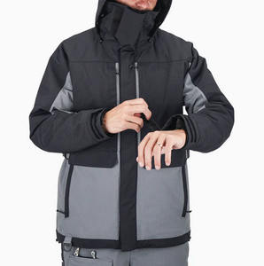 Chaqueta de invierno para hombre, deportiva, para ciclismo, pesca, esquí, con capucha, cortavientos, impermeable, cálida, estilo mandarín, servicio OEM. - Product Image 4