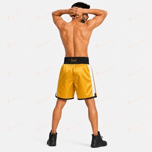Men Fightwear Boxing <b>Shorts</b> 172 GSM Polyester Spandex Breathable Quick Dry Stretch Trunks Elastic Drawstring Waist Training Spar - Product Image 5