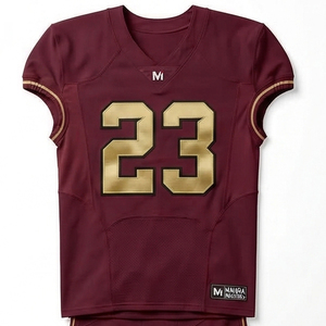 Wholesale Custom Sublimated American Football Uniforms Short Sleeve Moisture-Wicking Breathable <b>Mesh</b> Football <b>Pants</b> Jersey Set - Product Image 2