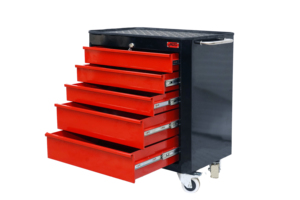 Chariot à outils industriel pour l'automobile avec 5 tiroirs télescopiques pour garages et ateliers - Product Image 2