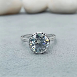 Anillo de Compromiso Clásico D'VINS JEWELS con Diamante Cultivado en Laboratorio de 2.0 CT, Oro Sólido de 18K, Chapado en Oro, Diamante VVS Blanco, Anillo de Boda - Product Image 1
