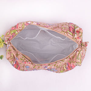 Summer New Collection For Branding Handmade Cotton <b>Makeup</b> Bag Set Best Storage Toiletry With Customized Cosmetic Organizer Pouch - Product Image 5