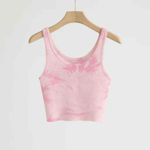 Débardeur court sans manches boutonné pour femme, style décontracté, idéal pour la gym, en Spandex/Coton, couleur unie, respirant - Product Image 1