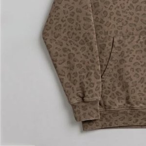 New Selling Custom Logo Women's Digital Printed Hooded Terry Zip-Up Breathable Spandex/Polyester Casual Drop-Shoulder Windproof - Product Image 3