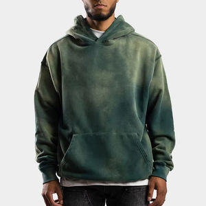 ผู้ผลิตเสื้อผ้า OEM/ODM ผ้าฝ้าย 100% ปักลายและย้อมสีตามสั่ง โลโก้แบบวินเทจ ซักแบบโบราณ พิมพ์ลายแบบ DTG เสื้อฮู้ดดี้ทรงโบราณ - Product Image 3