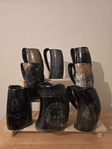 Mug en corne rustique fait main, écologique, de forme naturelle, style moderne - Product Image 5