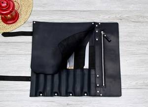 Bolsa de Cuero Personalizada para Cuchillos de Chef, Resistente a Olores, de Alta Resistencia, Cómoda y Duradera, para Transportar Herramientas de Cocina - Product Image 6