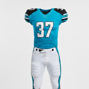 Ensemble d'uniformes de football américain personnalisés pour hommes, maillot et pantalon respirants, 100% polyester, pour les entraînements, les matchs et les activités sportives - Product Image 3