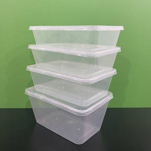 Conteneur alimentaire en plastique rectangulaire jetable de qualité supérieure, sans BPA, avec couvercles transparents, 550/750 ml, nouvelle idée de produit 2026, fabriqué par injection. - Product Image 2