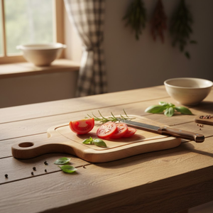 Tabla de cortar clásica de madera maciza de 1.5 cm de grosor |   Tabla de Cortar Rectangular Tradicional para Cocina, Duradera y Personalizable - Product Image 4