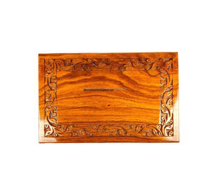 Urnes funéraires en bois de style américain en gros, gravées en bois de manguier, design personnalisable, durables, pour cendres humaines commémoratives - Product Image 1