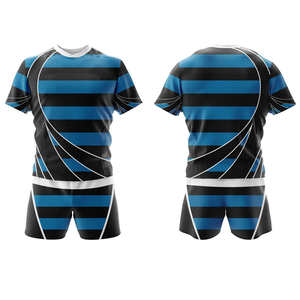 Rugby Uniform Set Professional Team Jersey and Shorts Durable Fabric - Product Image 1
