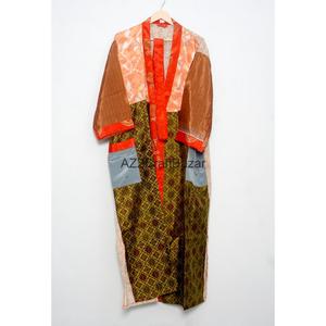 Bata de Seda Sexy para Mujer, Estilo Bohemio, Manga Larga, Cuello en V, Cierre con Cordón, Transpirable y Suave, Kimono de Verano - Product Image 2