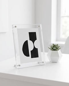Modern Plastic <b>Photo</b> <b>Frame</b> Customizable Size & Color Durable Square/Round Style for Home Office Gallery - Product Image 2