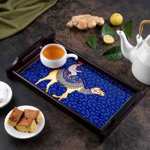 ถาดไม้ลายคาเมลขายดี ถาดเสิร์ฟอาหาร ถาดเก็บอาหารคุณภาพเยี่ยม ถาดเสิร์ฟอาหารขายดีที่สุด งานแฮนด์เมดพิมพ์ลาย - Product Image 1