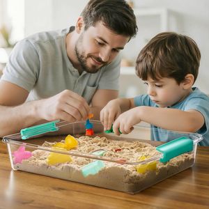 6 Qt <b>Clear</b> <b>Plastic</b> Storage Bins with Lids Stackable Sensory Organizers for Arts & Crafts Home & Office Storage <b>Containers</b> - Product Image 3
