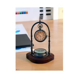 Reloj de Mesa Náutico de Latón Antiguo, Reloj de Escritorio Marino Vintage Hecho a Mano - Product Image 6