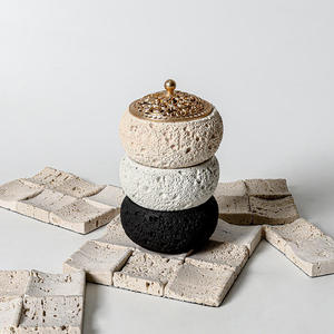 Brûleur d'encens en pierre avec intérieur doré, diffuseur d'aromathérapie aux bâtonnets de bois de santal, utilisation toute saison - Product Image 6
