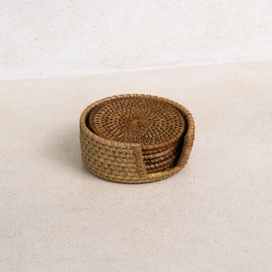 Sous-verres en rotin BOHO de qualité supérieure, tissés à la main, écologiques, best-sellers - Product Image 5