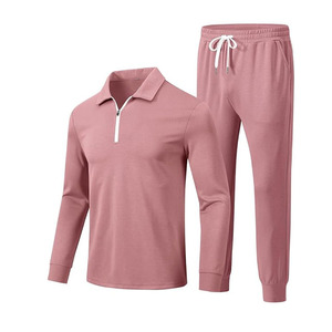 Ensemble sweat-shirt à capuche et pantalon de jogging pour homme, couleur personnalisée, décontracté, uni, avec cordon de serrage, en coton, séchage rapide, écologique - Product Image 1